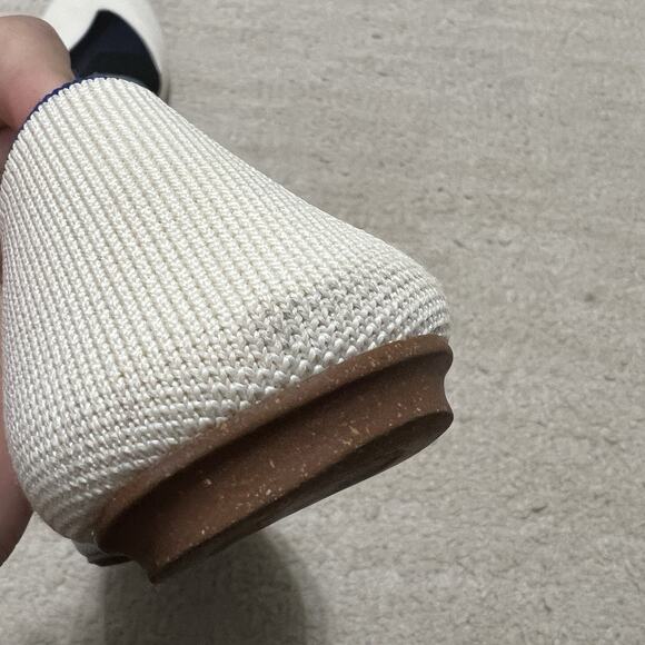 Rothy’s Flats The Point Mary Jane Love Bird White Black Washable Size 10 - Picture 5 of 8